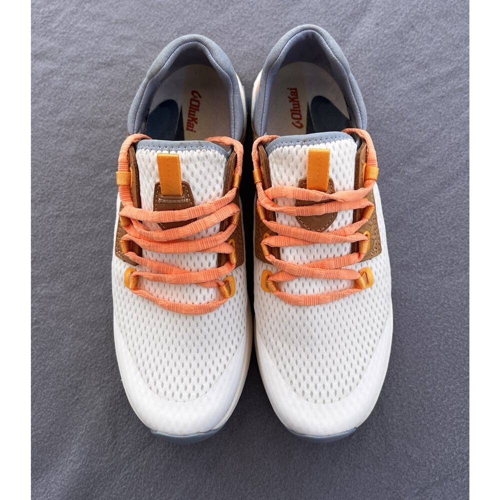 Olukai Wailuku Womens Size 9 Athletic Shoes Bright White Sea Ice Lightweight - Picture 4 of 10